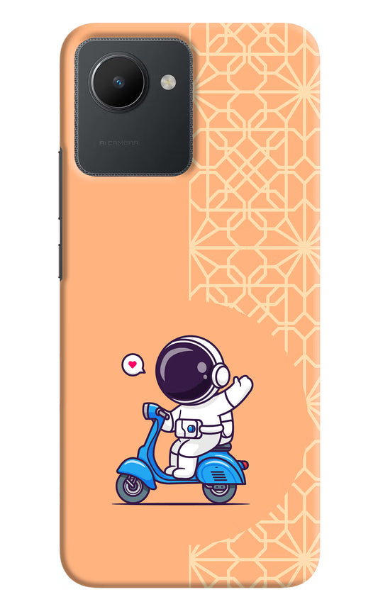 Cute Astronaut Riding Realme C30 Hard Case Back Cover by Casekaro
