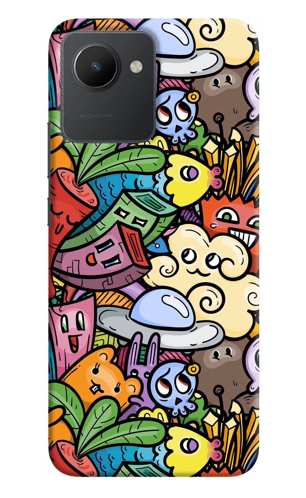 Veggie Doodle Realme C30 Hard Case Back Cover by Casekaro