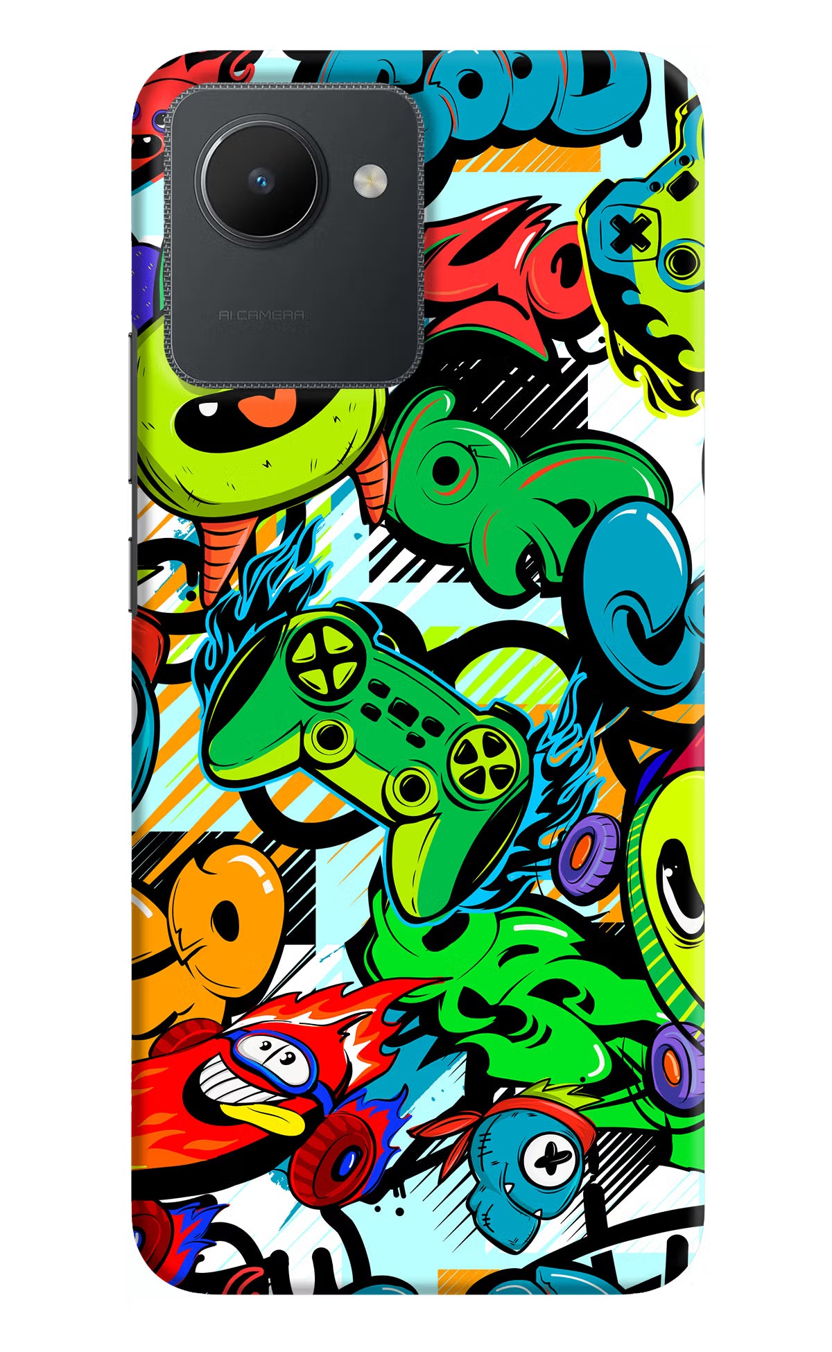 Game Doodle Realme C30 Hard Case Back Cover by Casekaro