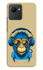 Monkey Headphone Realme C30 Hard Case Back Cover by Casekaro