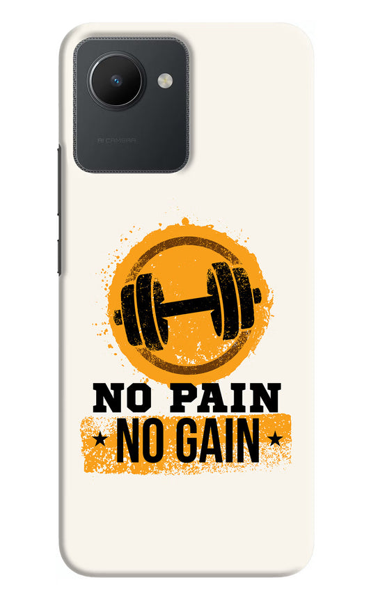 No Pain No Gain Realme C30 Hard Case Back Cover by Casekaro