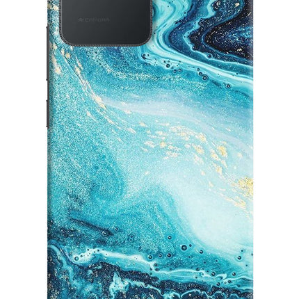 Blue Glitter Marble Realme C30 Hard Case Back Cover by Casekaro