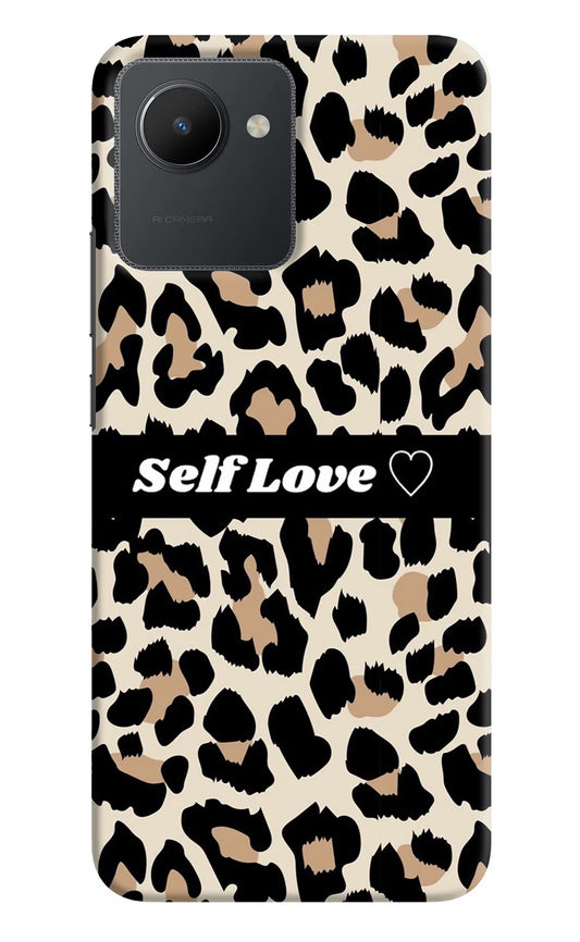 Leopard Print Self Love Realme C30 Hard Case Back Cover by Casekaro