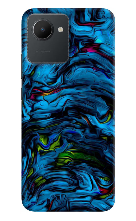 Dark Blue Abstract Realme C30 Hard Case Back Cover by Casekaro