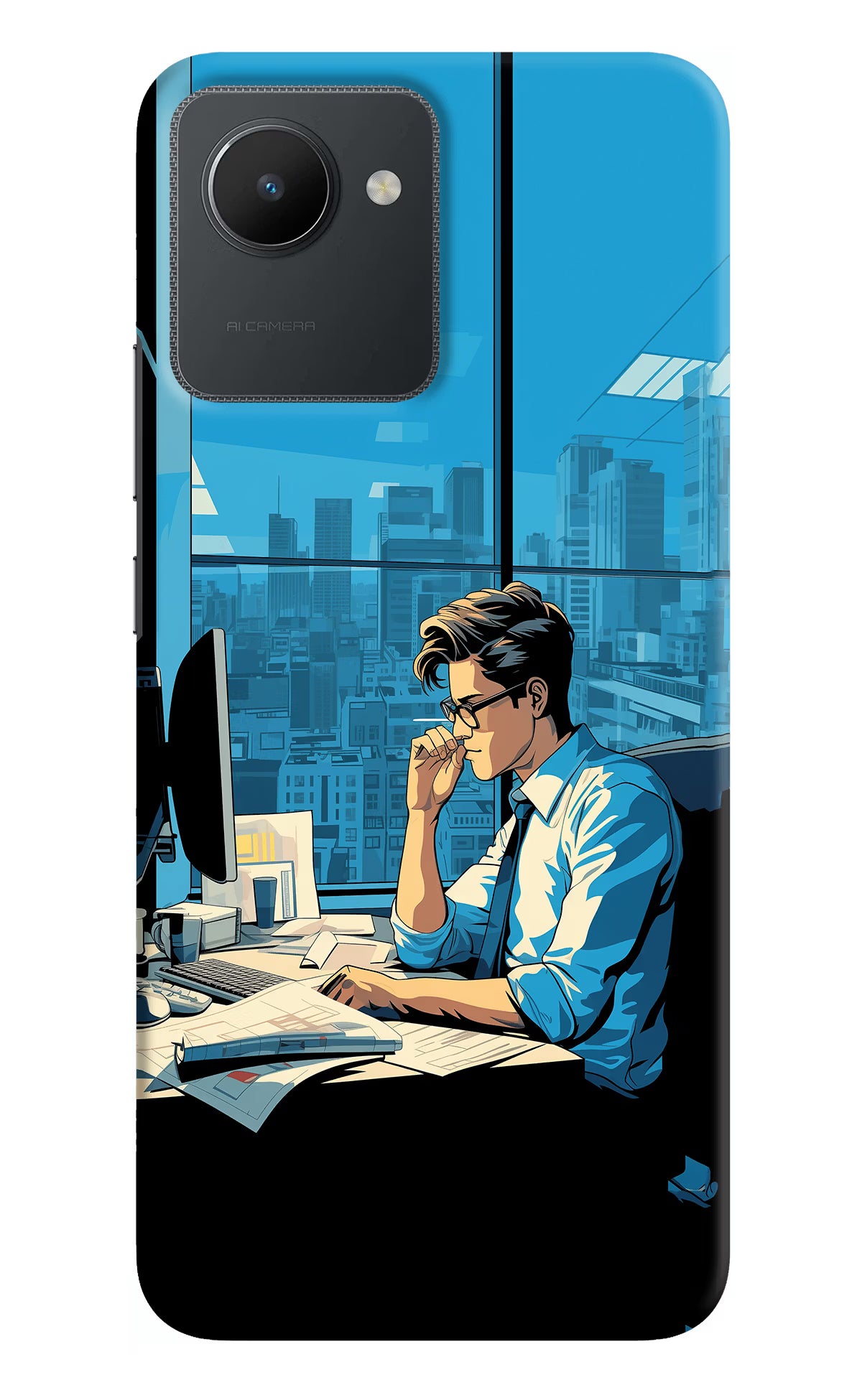 Focused Hustler (AI Generated) Realme C30 Hard Case Back Cover by Casekaro