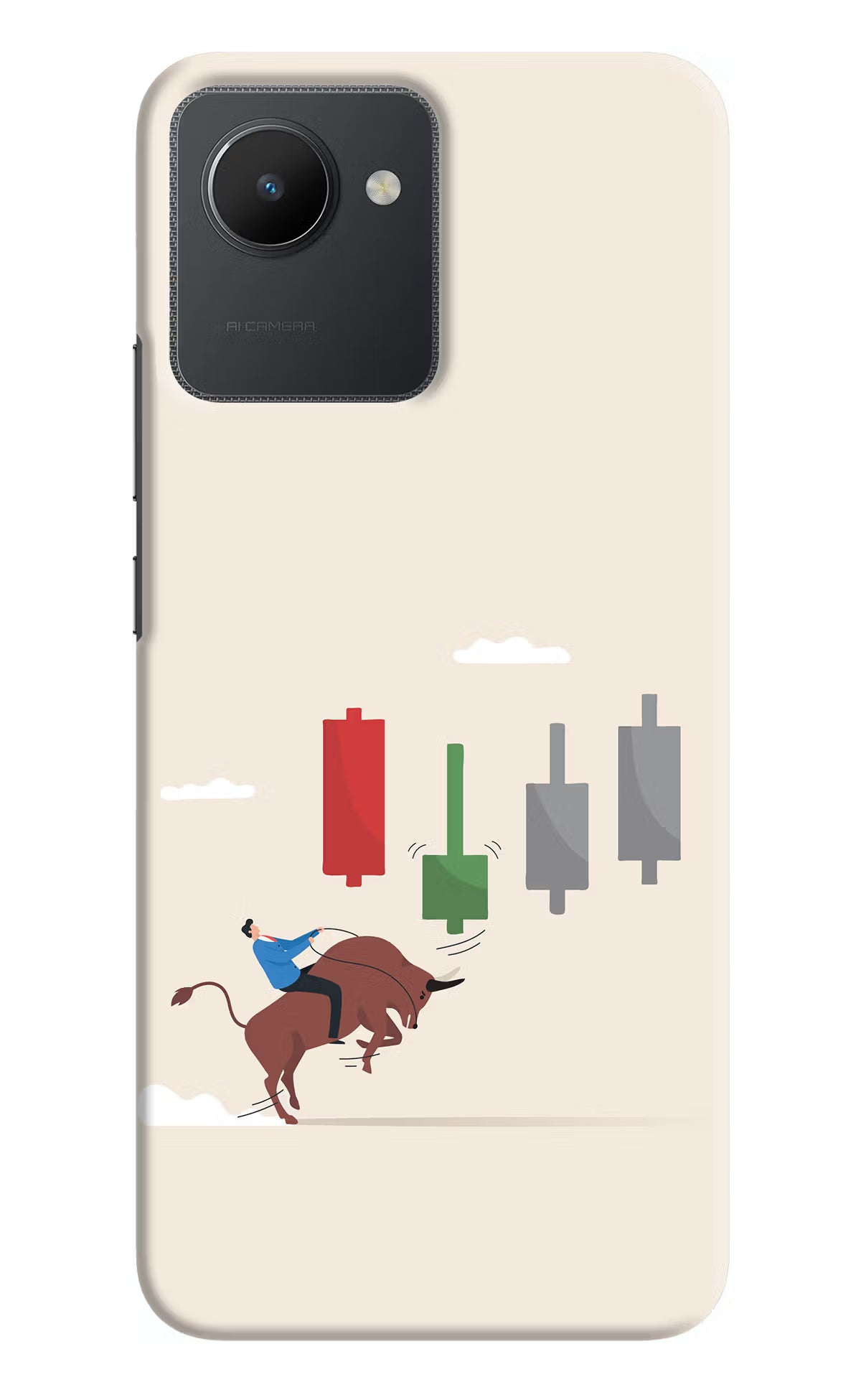 Bull Trading Momentum Realme C30 Hard Case Back Cover by Casekaro