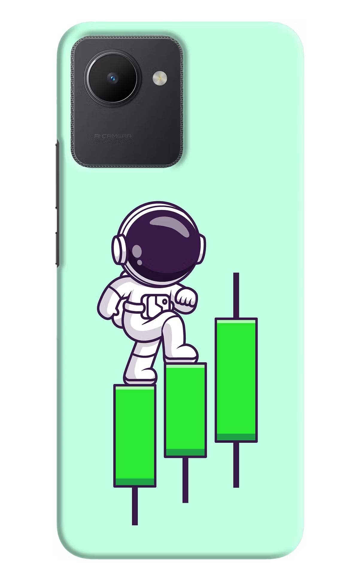 Astronaut Trader Realme C30 Hard Case Back Cover by Casekaro