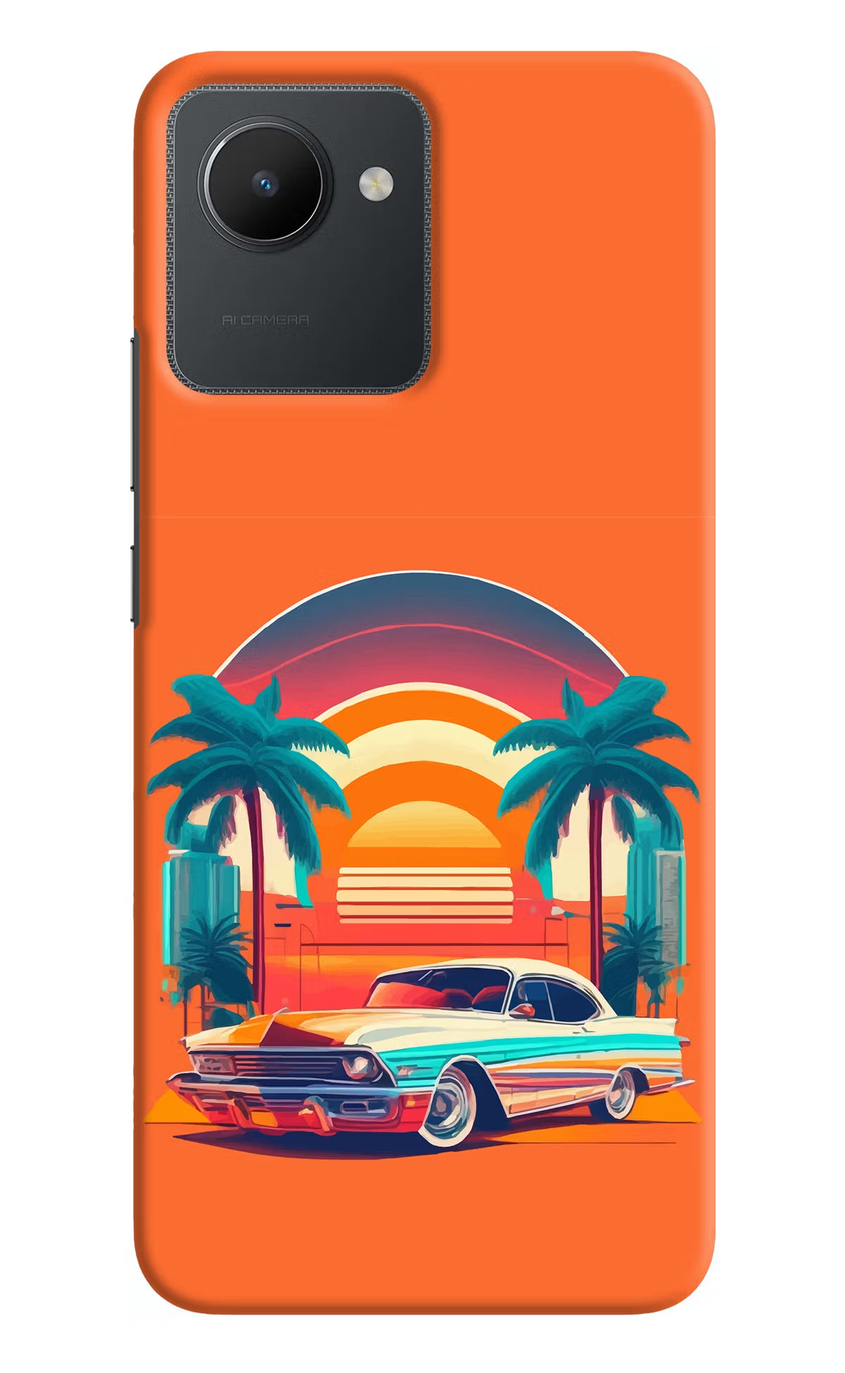 Palm Drive 80s Realme C30 Hard Case Back Cover by Casekaro