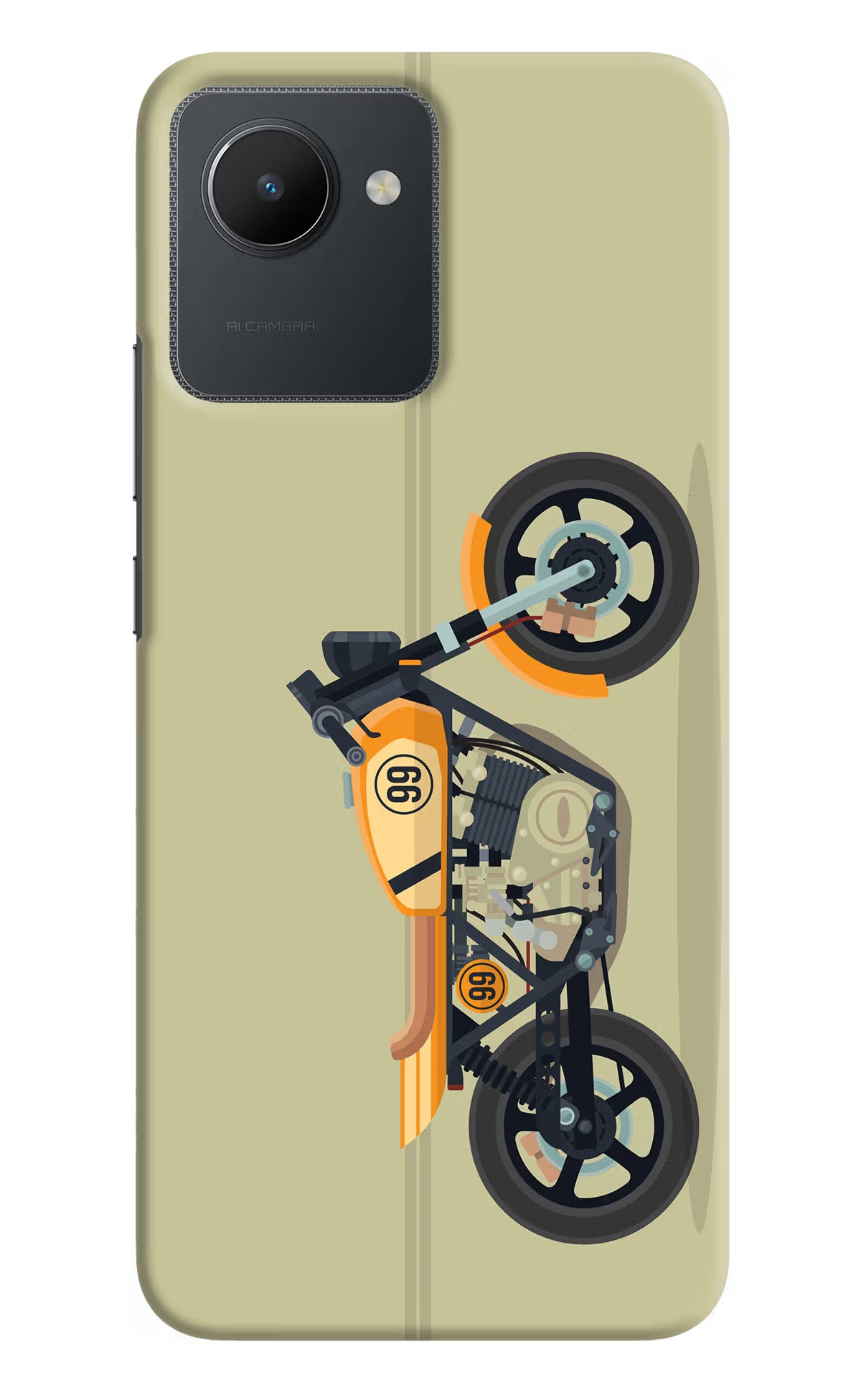 Vertical Speedster Realme C30 Hard Case Back Cover by Casekaro