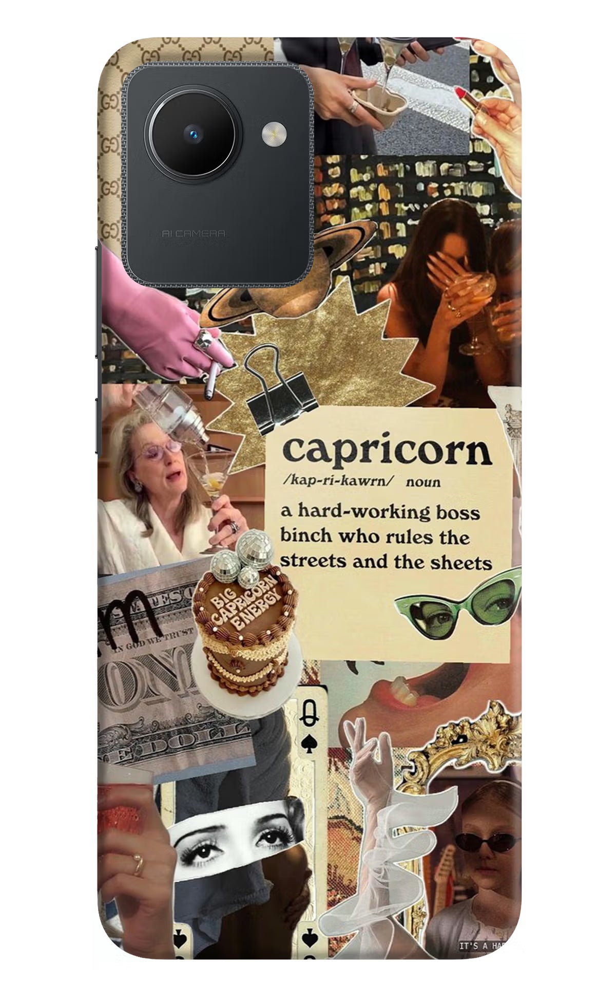 Capricorn Zodiac Realme C30 Hard Case Back Cover by Casekaro