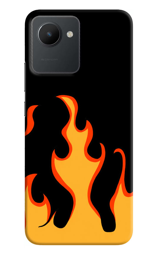 Fired Up – Black Realme C30 Hard Case Back Cover by Casekaro