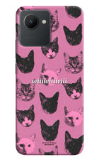 Pink Cats Realme C30 Hard Case Back Cover by Casekaro