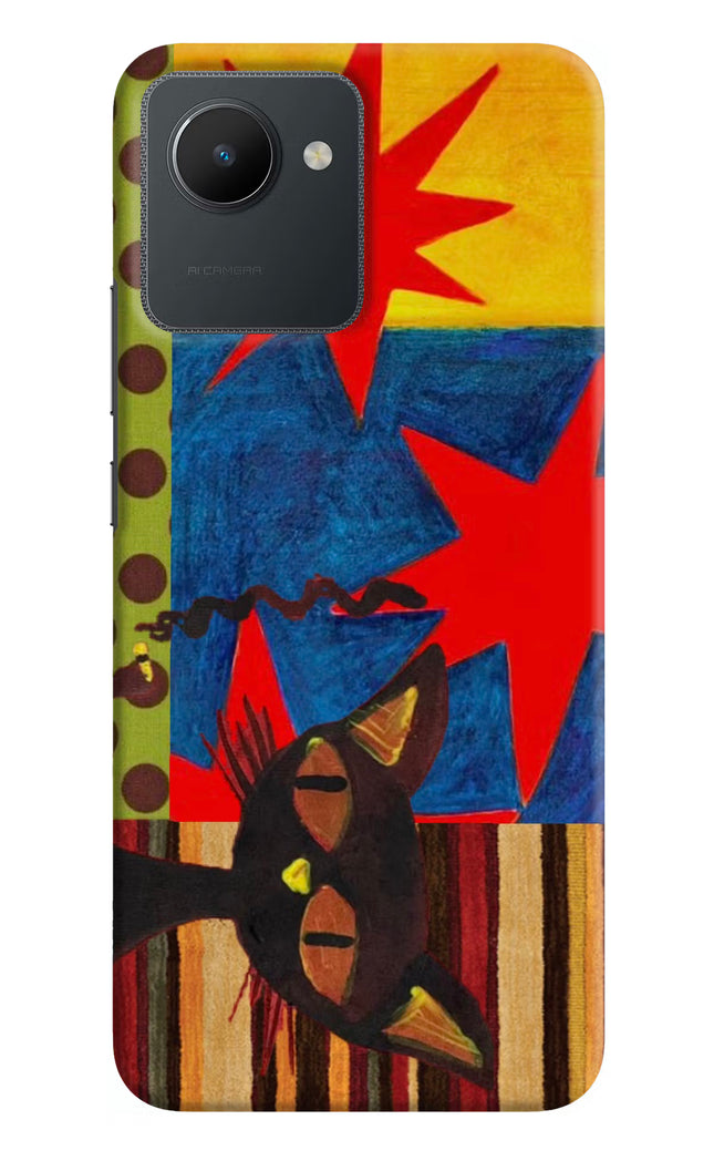 Pop Cat Realme C30 Hard Case Back Cover by Casekaro