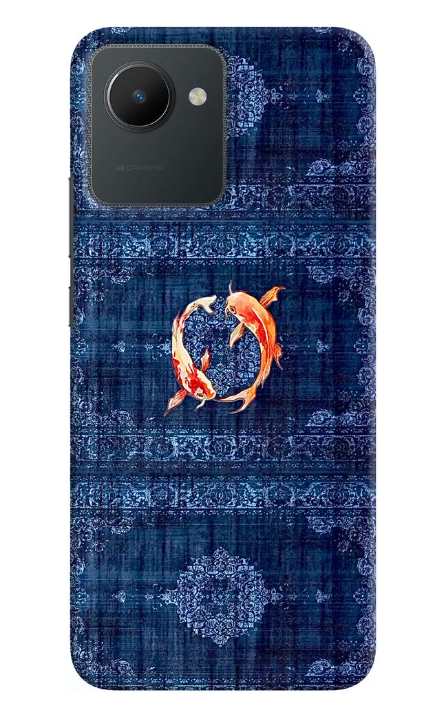 Koi Blue Realme C30 Hard Case Back Cover by Casekaro
