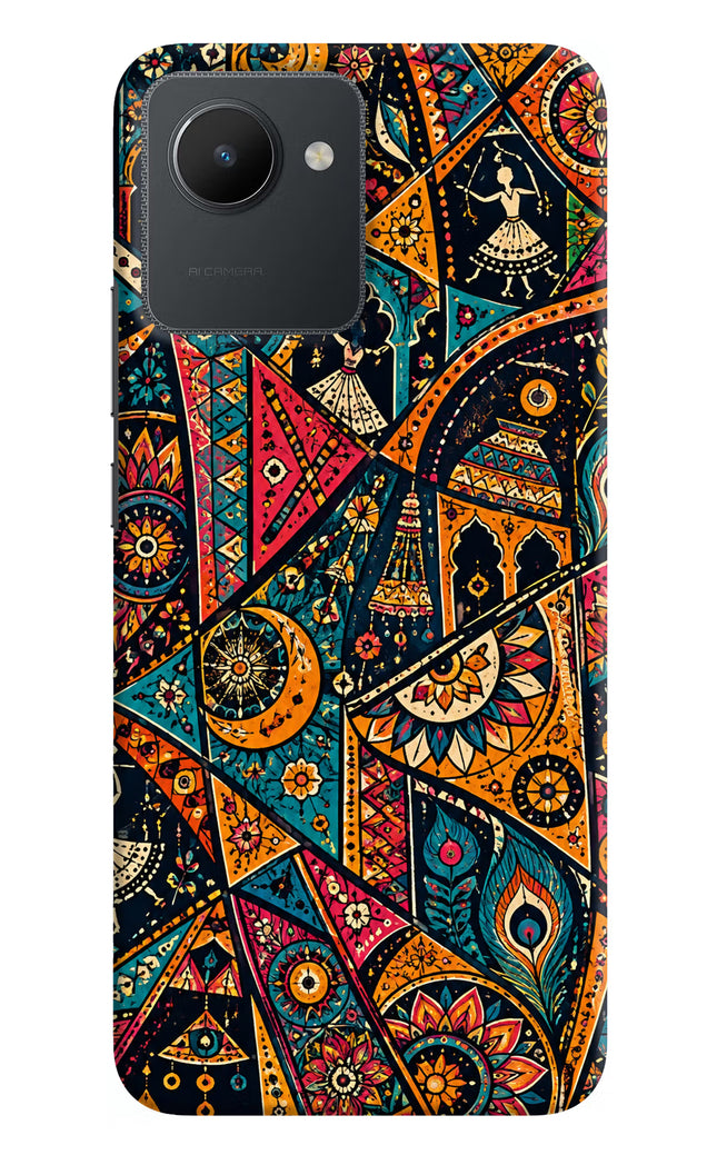 Folk Print Realme C30 Hard Case Back Cover by Casekaro