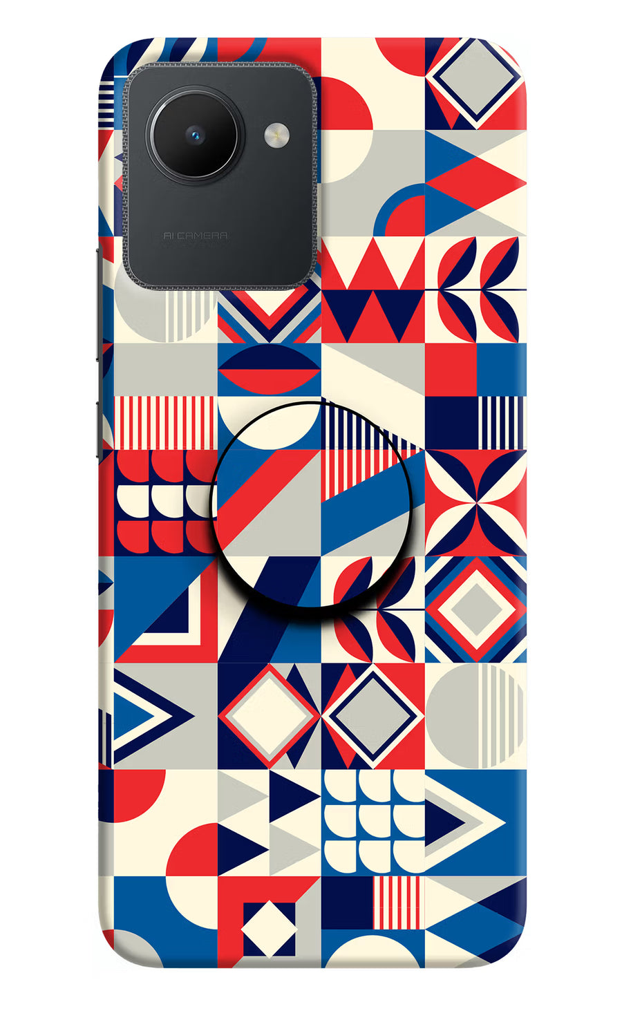 Colorful Pattern Realme C30 Pop Case, Hard case