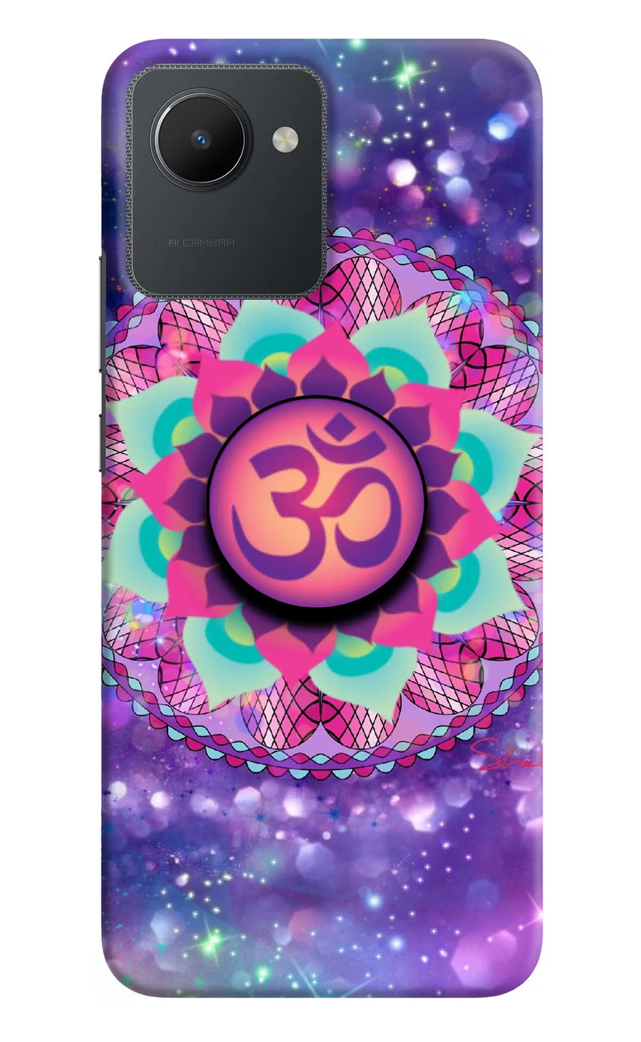 Om Purple Realme C30 Pop Case, Hard case