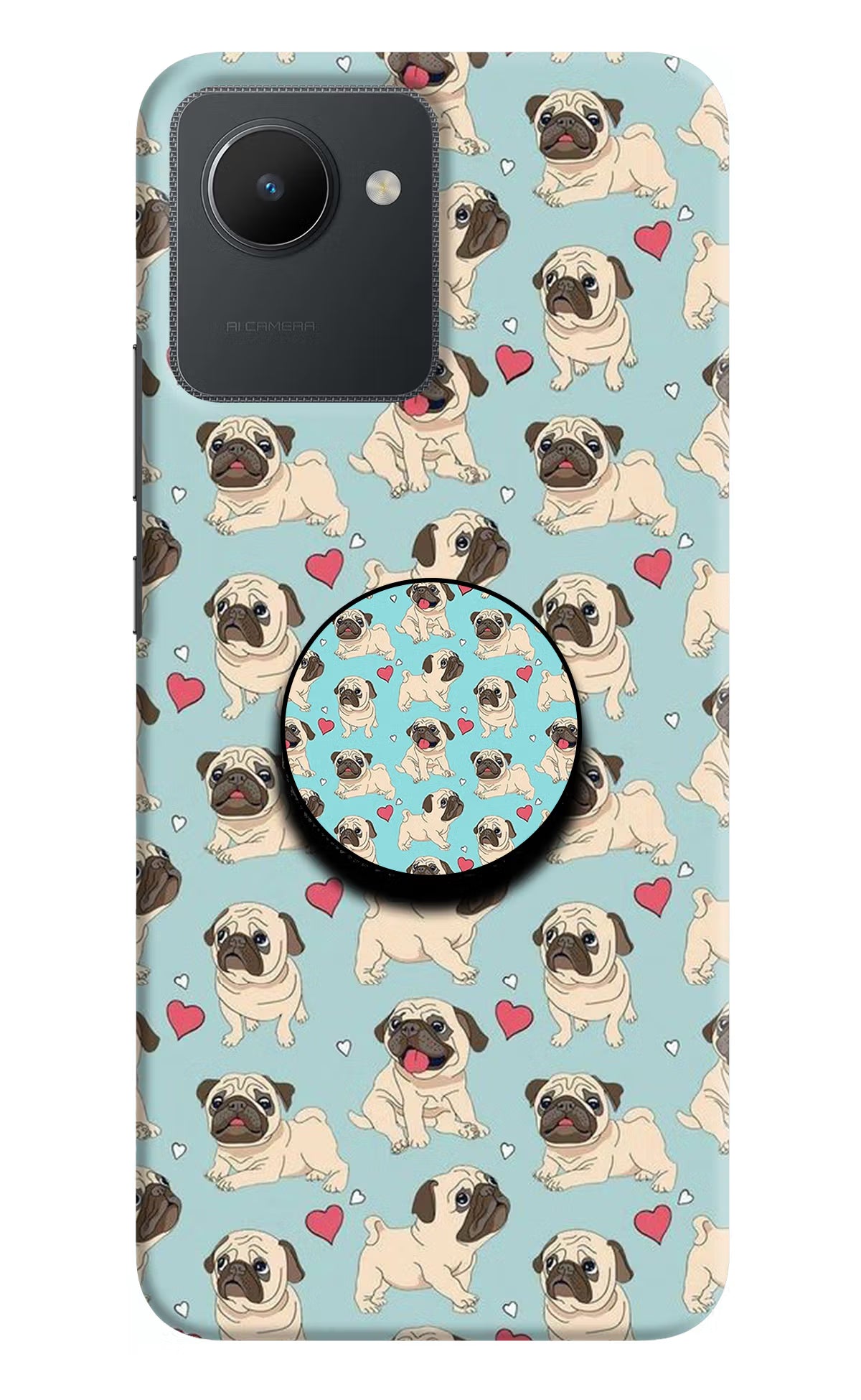 Pug Dog Realme C30 Pop Case by Casekaro