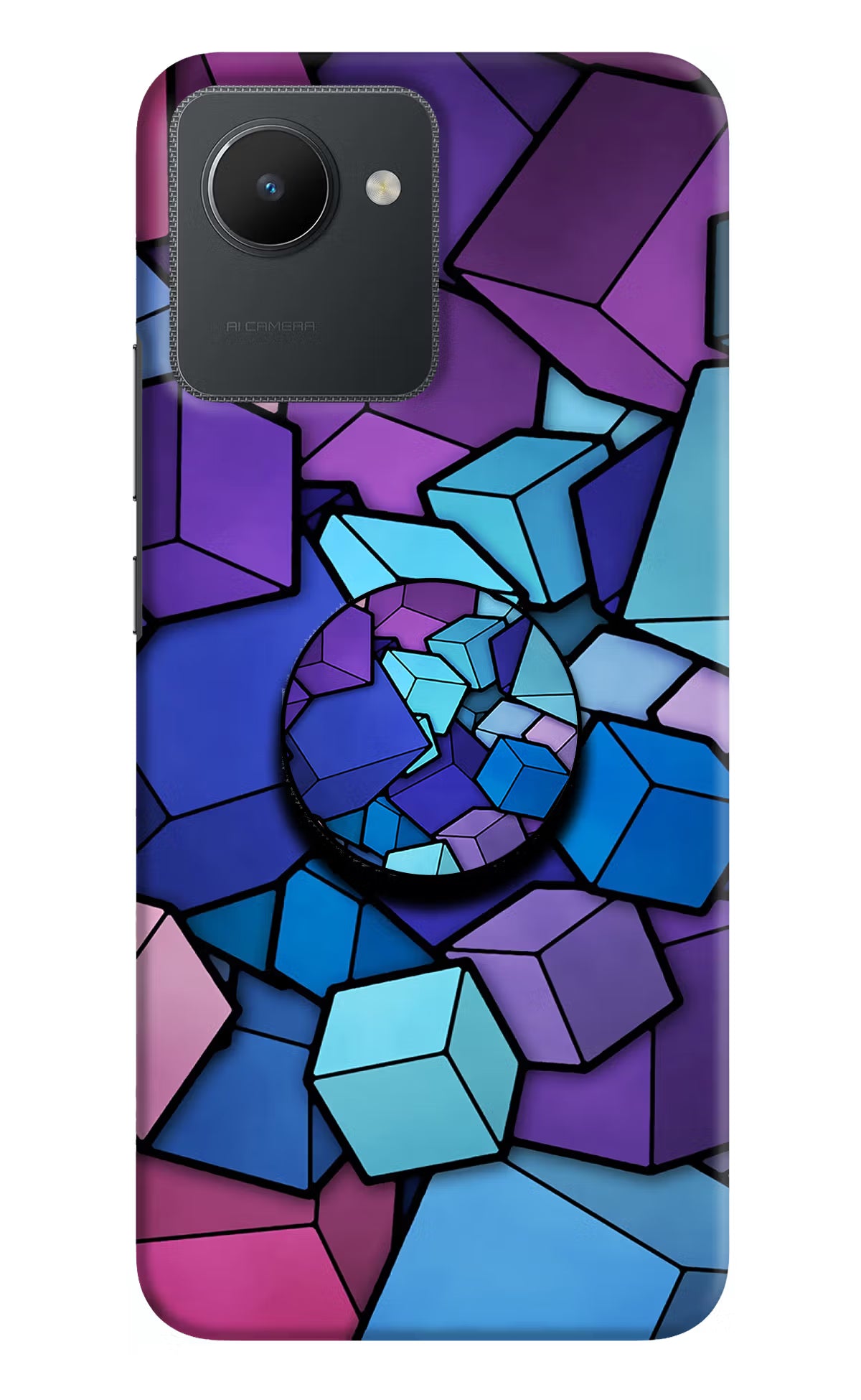 Cubic Abstract Realme C30 Pop Case by Casekaro