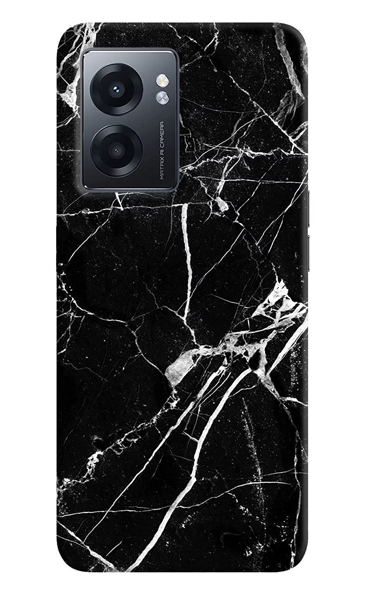 Black Marble Pattern Realme Narzo 50 5G Back Cover