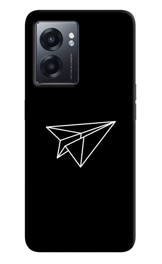 Paper Plane White Realme Narzo 50 5G Back Cover