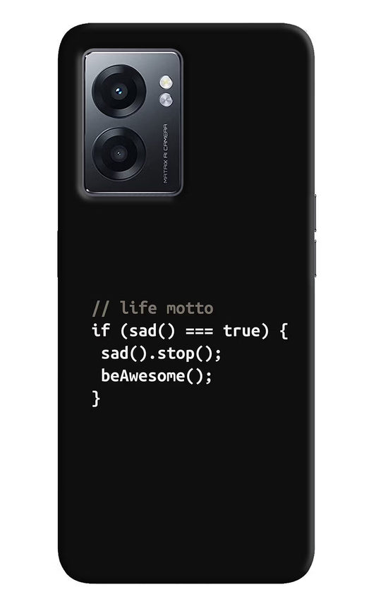 Life Motto Code Realme Narzo 50 5G Back Cover