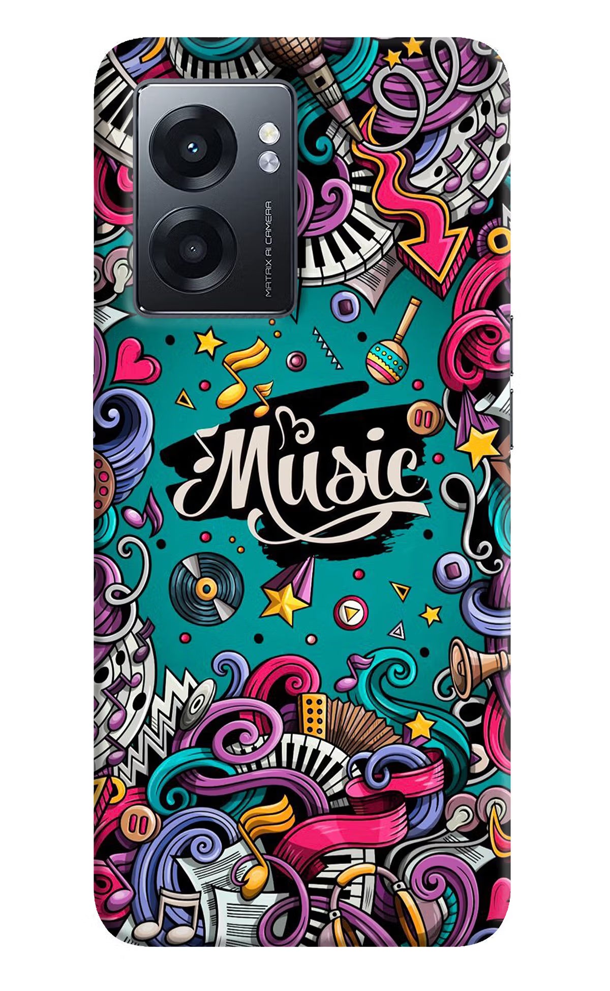 Music Graffiti Realme Narzo 50 5G Back Cover