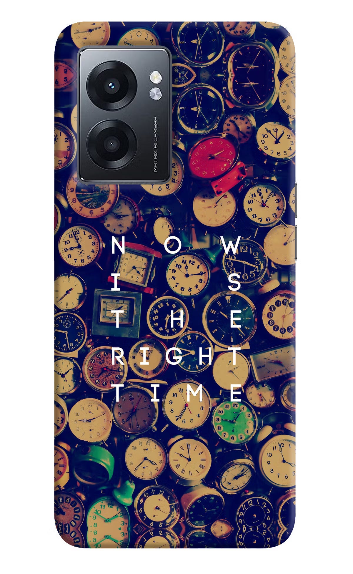 Now is the Right Time Quote Realme Narzo 50 5G Back Cover