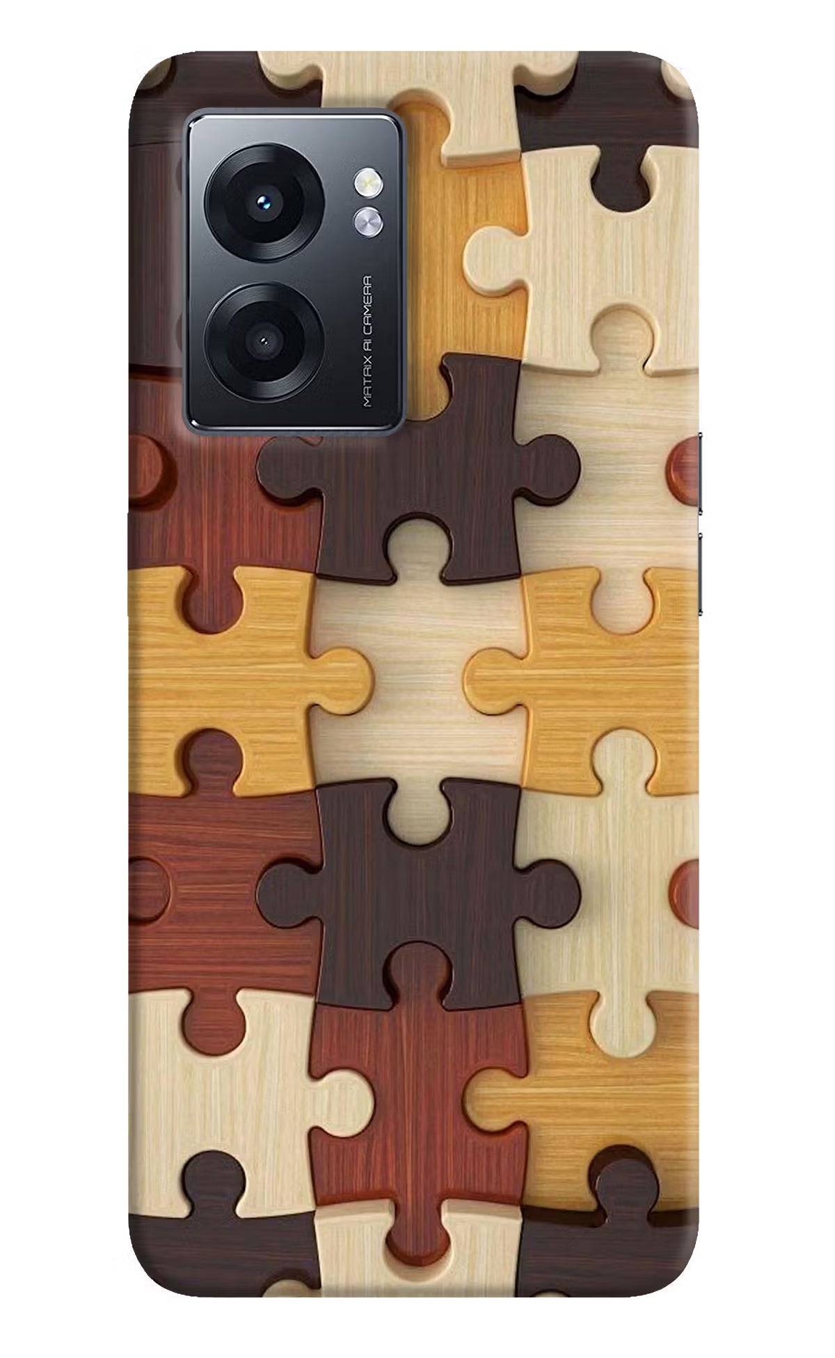 Wooden Puzzle Realme Narzo 50 5G Back Cover