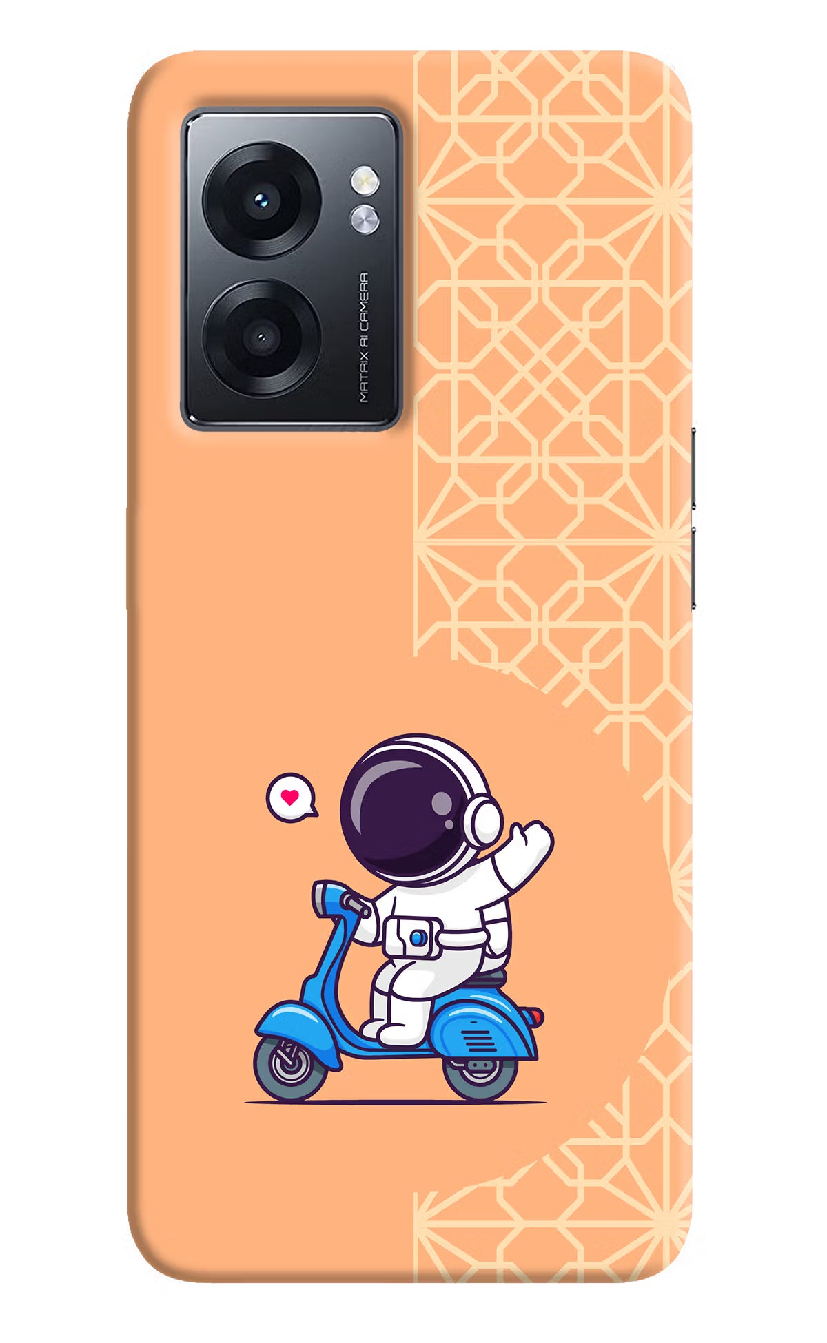 Cute Astronaut Riding Realme Narzo 50 5G Back Cover
