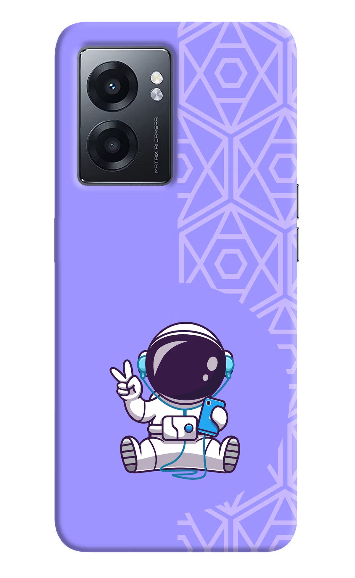 Cute Astronaut Chilling Realme Narzo 50 5G Back Cover