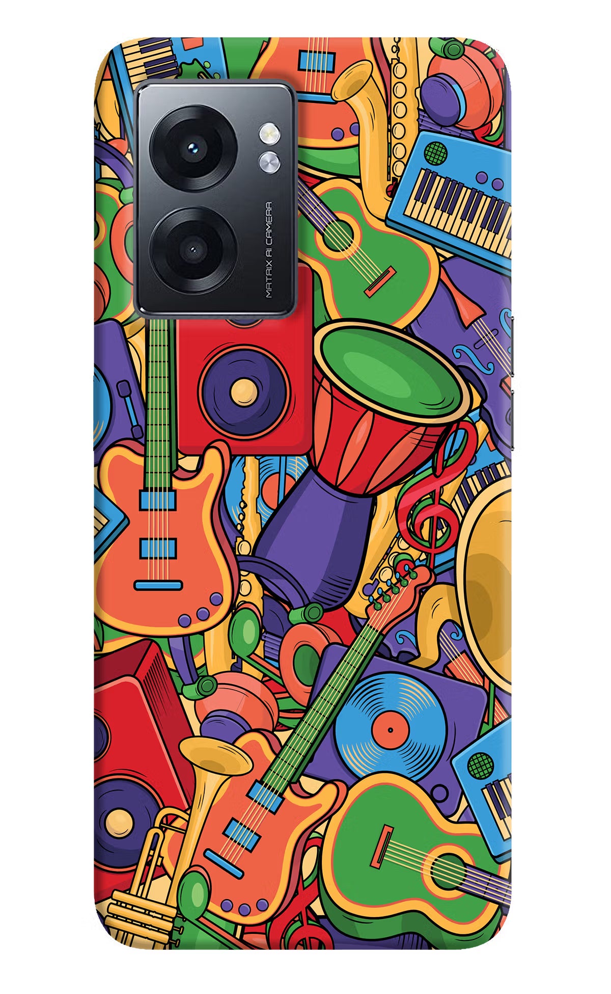 Music Instrument Doodle Realme Narzo 50 5G Back Cover