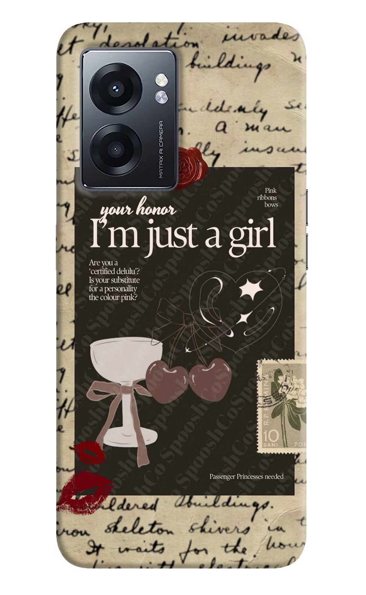I am just a girl Realme Narzo 50 5G Back Cover