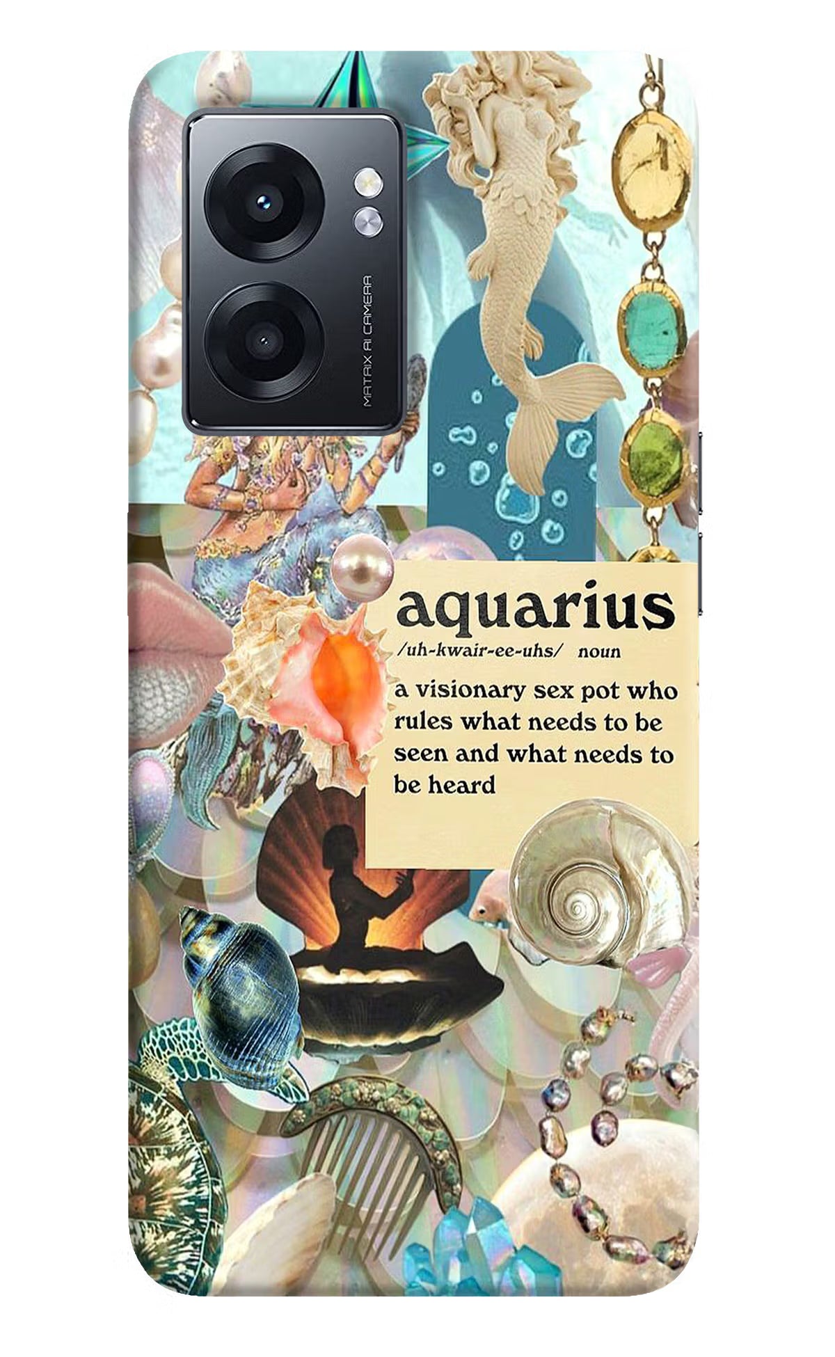 Aquarius Zodiac Realme Narzo 50 5G Hard Case Back Cover by Casekaro