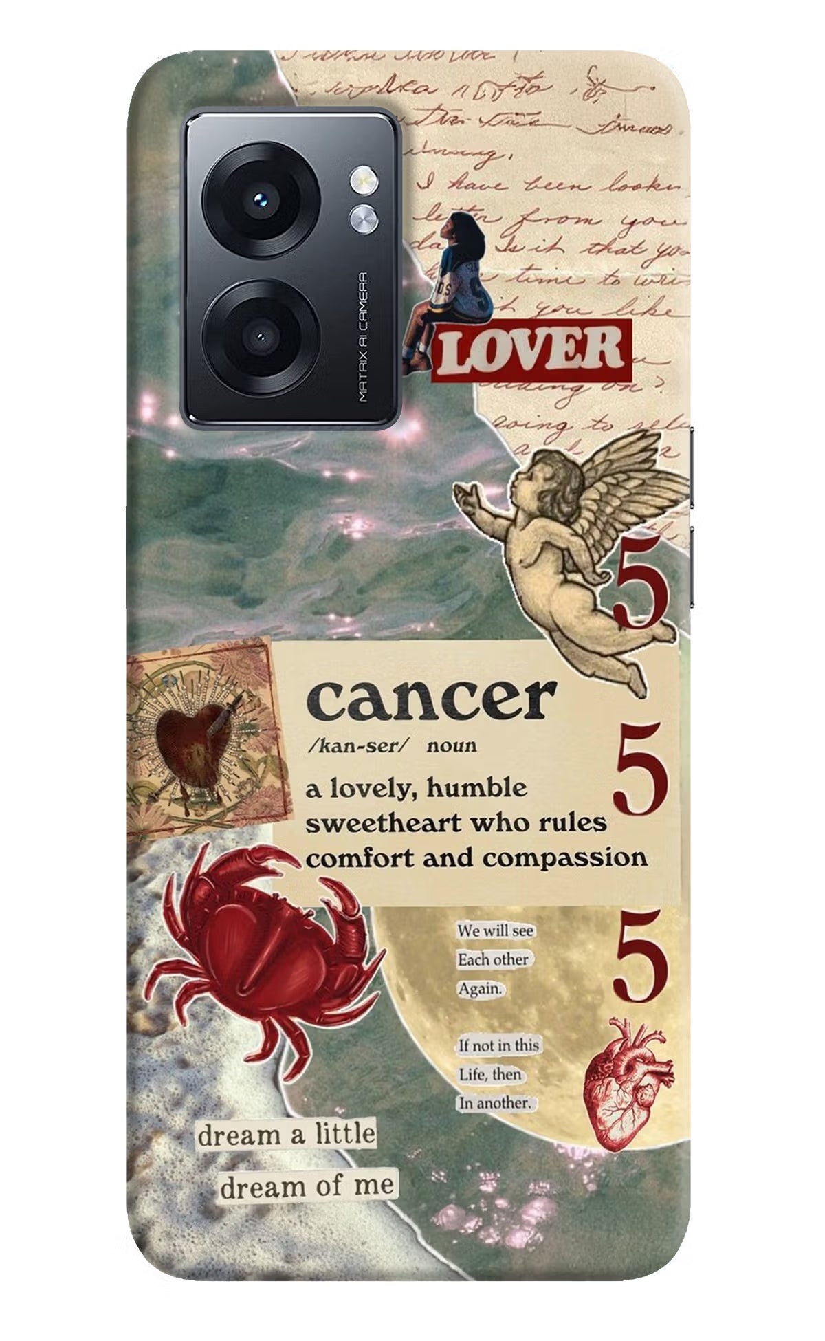 Cancer Zodiac Realme Narzo 50 5G Hard Case Back Cover by Casekaro