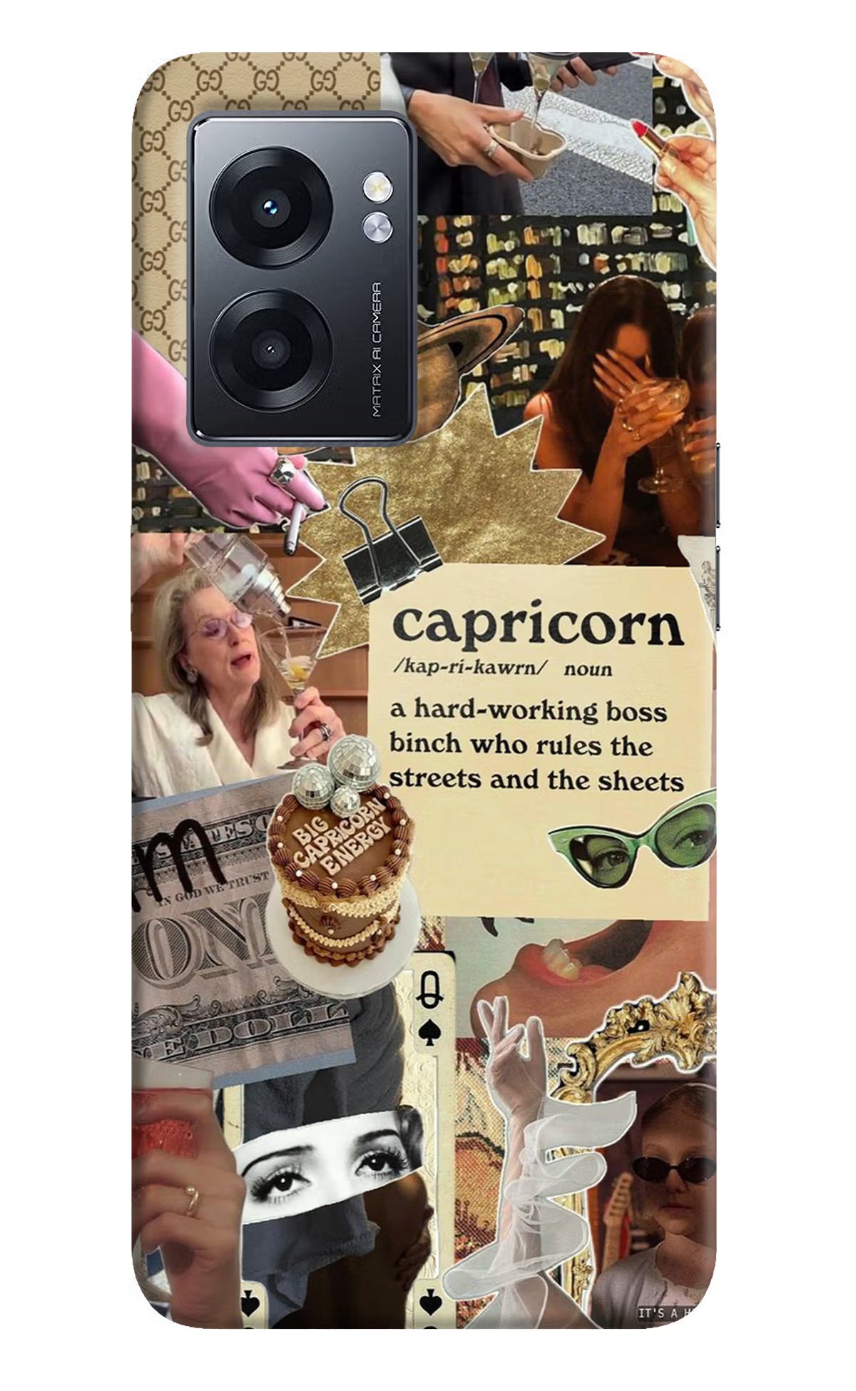 Capricorn Zodiac Realme Narzo 50 5G Hard Case Back Cover by Casekaro