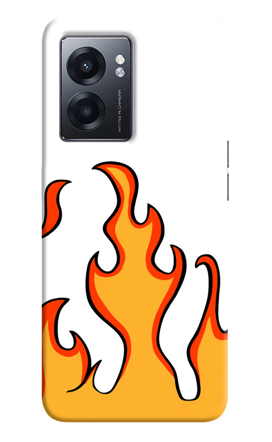 Fired Up – White Realme Narzo 50 5G Hard Case Back Cover by Casekaro