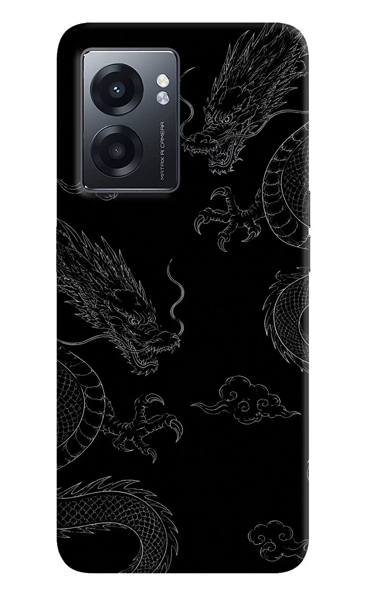 Twin Dragons Realme Narzo 50 5G Hard Case Back Cover by Casekaro