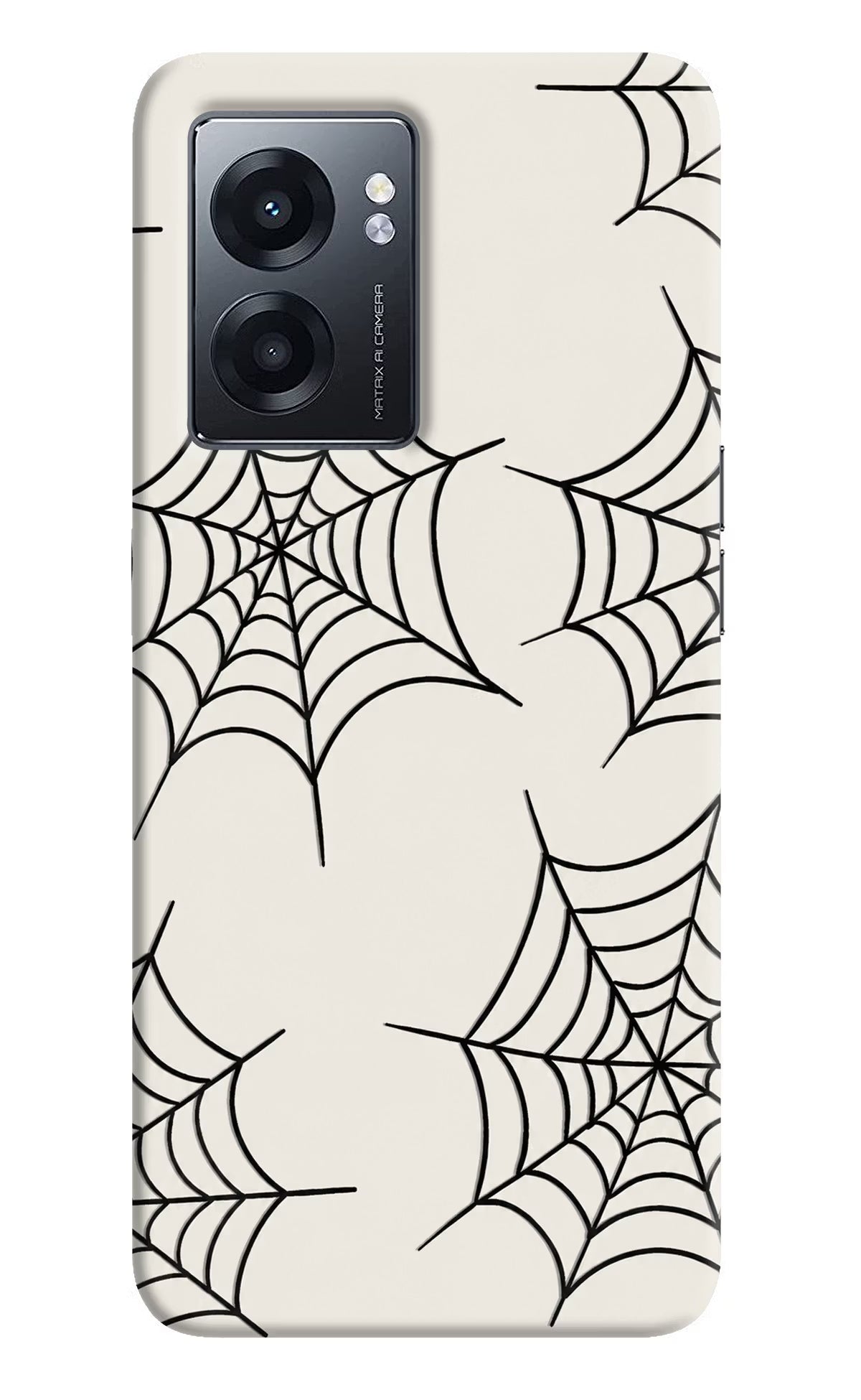 Spider Web Realme Narzo 50 5G Hard Case Back Cover by Casekaro