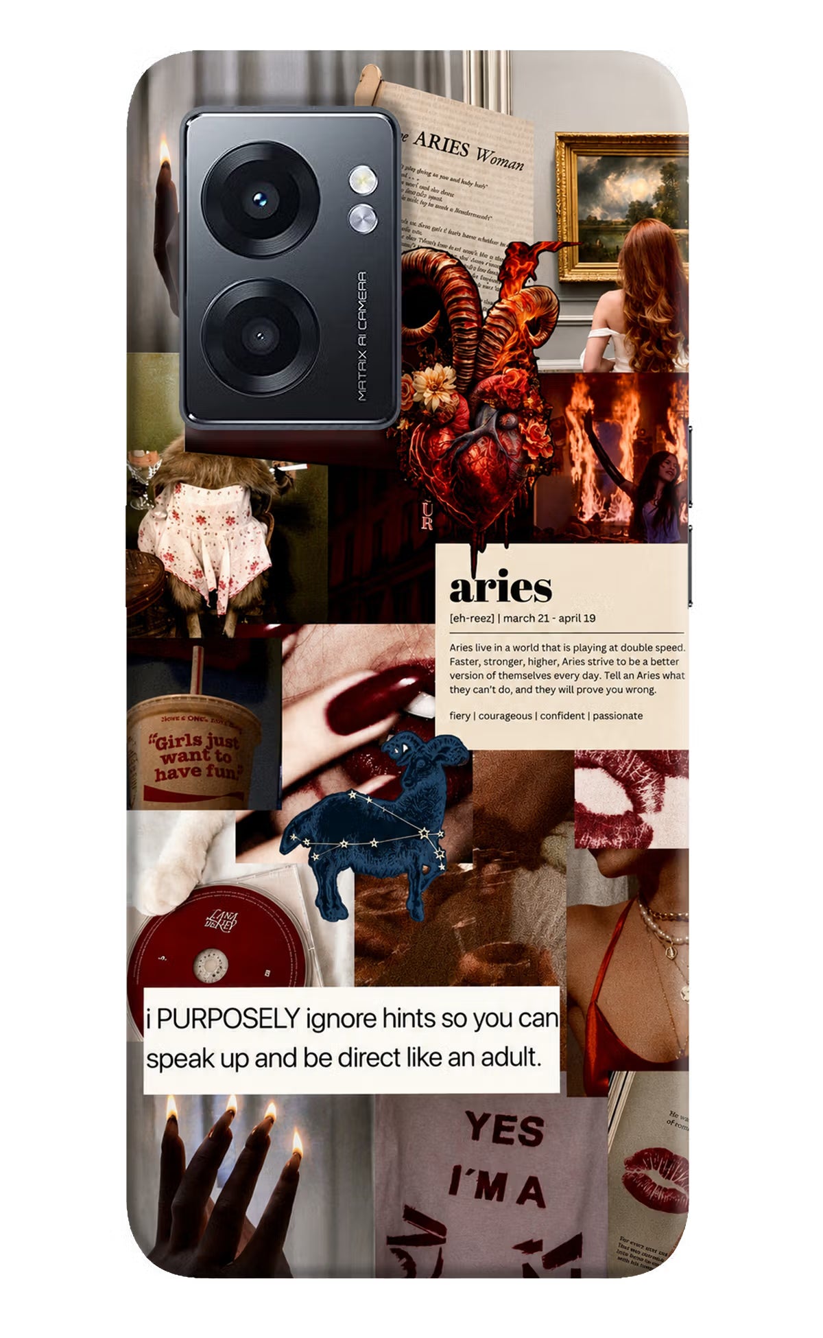 Zodiac Aries Realme Narzo 50 5G Back Cover