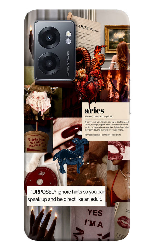 Zodiac Aries Realme Narzo 50 5G Hard Case Back Cover by Casekaro