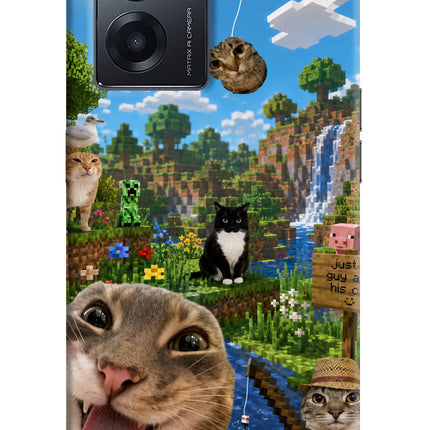 Minecraft Cat Chaos Realme Narzo 50 5G Hard Case Back Cover by Casekaro