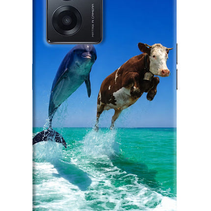 Dolphin vs Cow Realme Narzo 50 5G Hard Case Back Cover by Casekaro