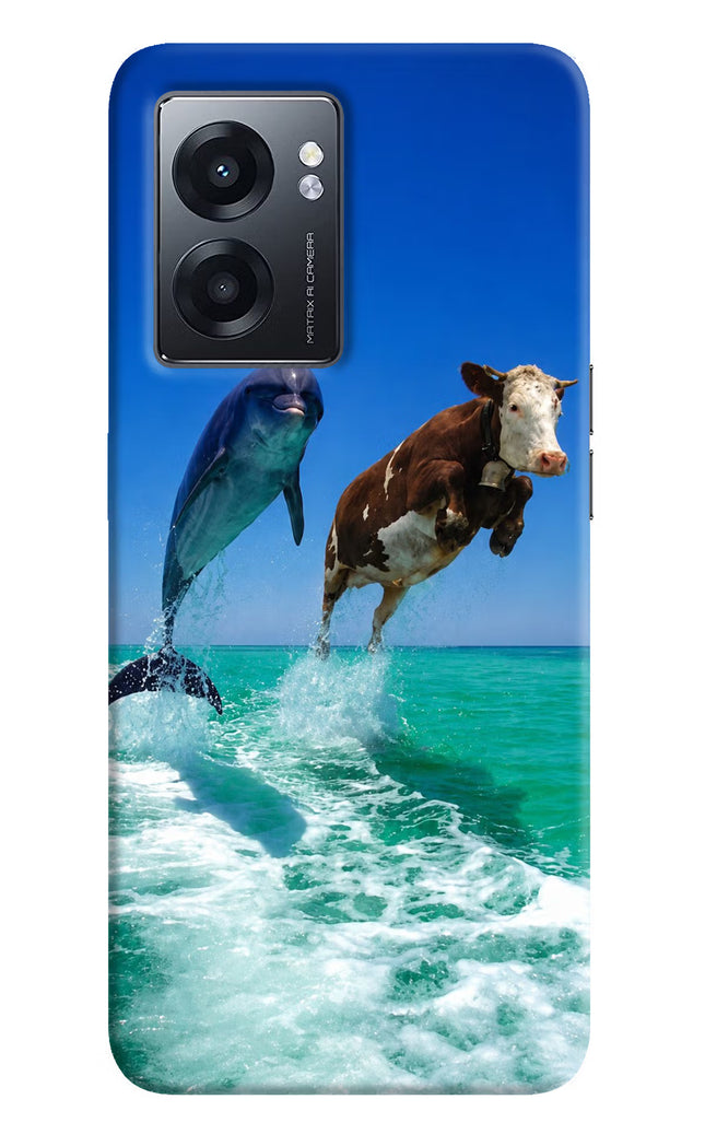 Dolphin vs Cow Realme Narzo 50 5G Hard Case Back Cover by Casekaro