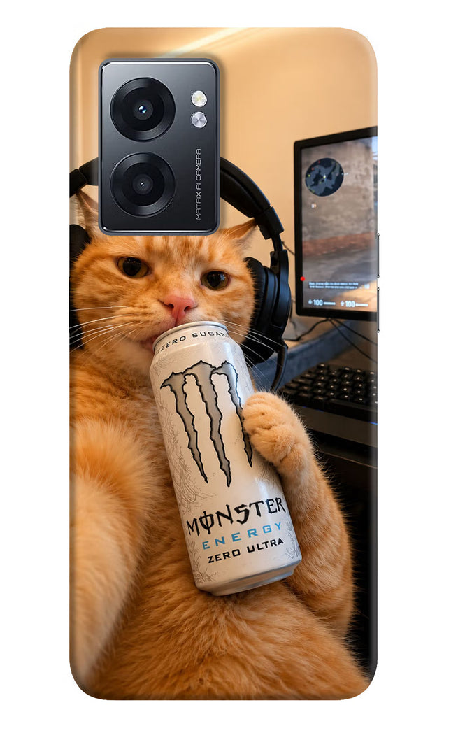 Gamer Cat Energy Realme Narzo 50 5G Hard Case Back Cover by Casekaro
