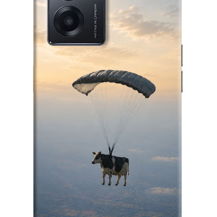 Skydiving Cow Realme Narzo 50 5G Hard Case Back Cover by Casekaro