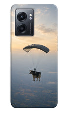 Skydiving Cow Realme Narzo 50 5G Hard Case Back Cover by Casekaro