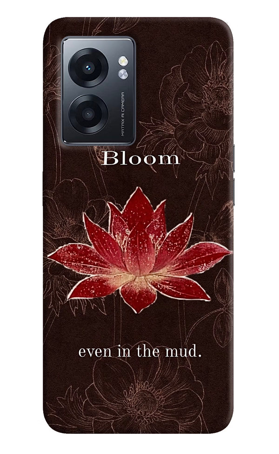 Bloom Realme Narzo 50 5G Back Cover, Hard case
