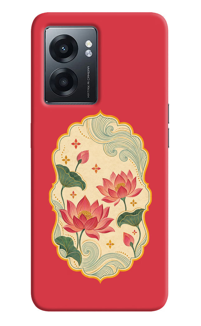 Pink Lotus Realme Narzo 50 5G Hard Case Back Cover by Casekaro