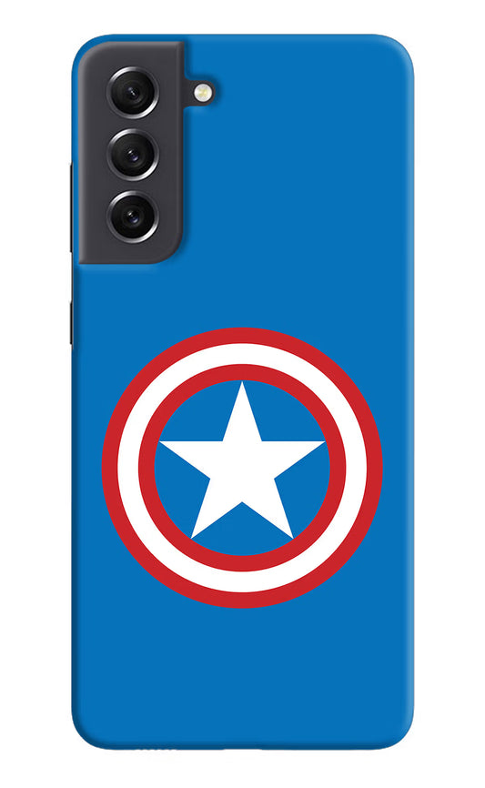 Captain America Logo Samsung S21 FE 5G Hard Case Back Cover by Casekaro